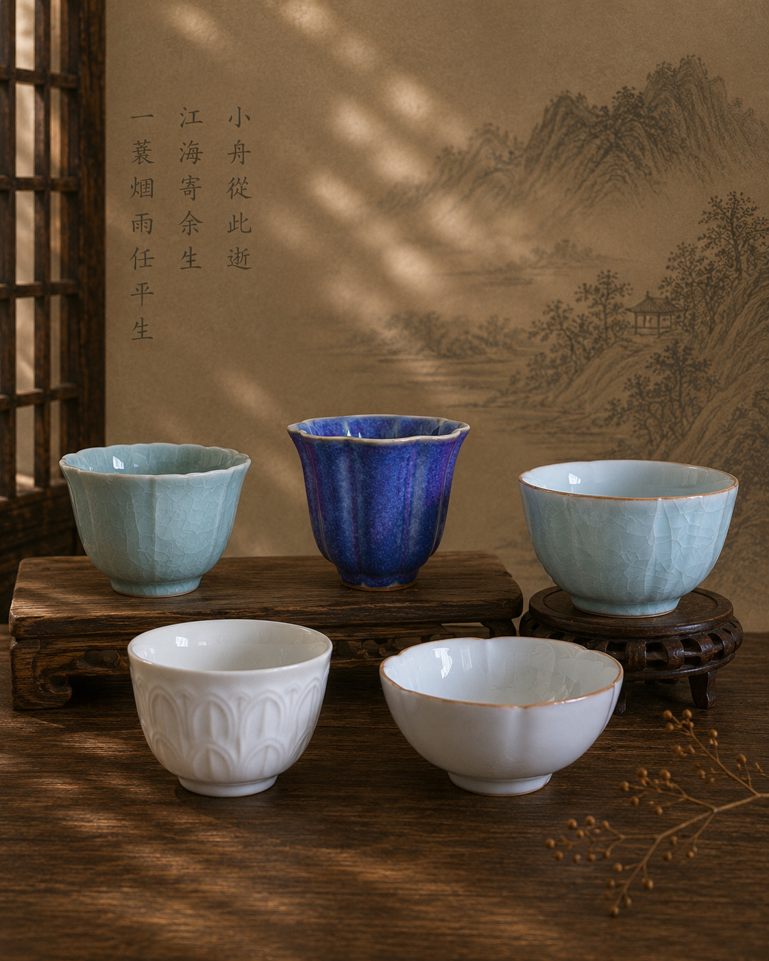 Five Great Kilns · Song Dynasty Inspired Tea Cup Collection | 五大名窑