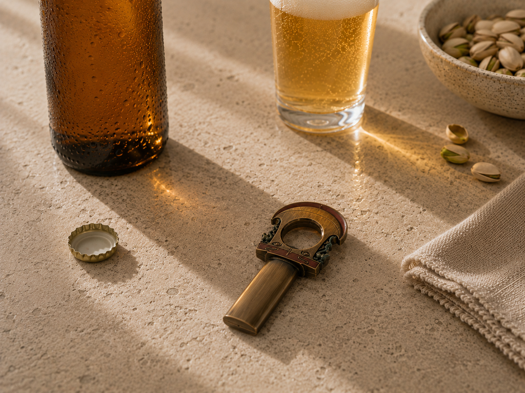 Openwork Kui Dragon Yue Bottle Opener Magnet | 透雕夔龙纹钺冰箱贴开瓶器