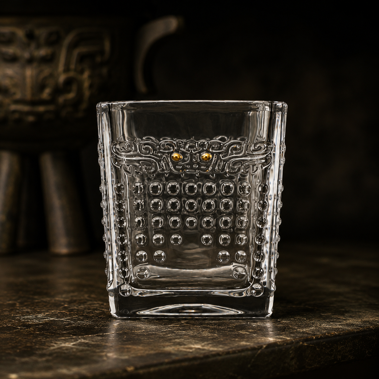 Duling Fangding Glass · Shang Dynasty Inspired Whiskey Glass | 杜岭方鼎杯